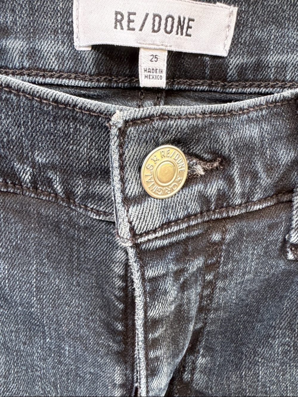 RE/DONE Super Slim Jeans Blackened Blue Size 25 - Picture 5 of 11